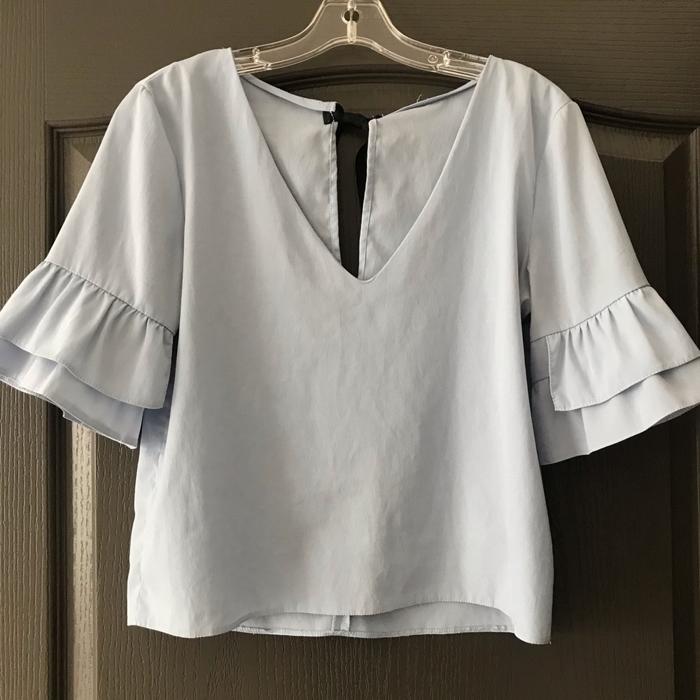 Topshop Bell Sleeve Blouse